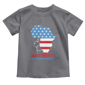 Juneteenth Is My Independence Day Toddler T Shirt African Woman Not 4th Of July TS01 Charcoal Print Your Wear