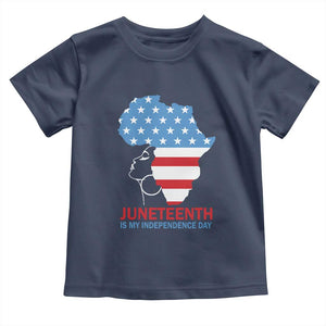 Juneteenth Is My Independence Day Toddler T Shirt African Woman Not 4th Of July TS01 Navy Print Your Wear