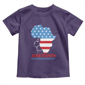 Juneteenth Is My Independence Day Toddler T Shirt African Woman Not 4th Of July TS01 Purple Print Your Wear