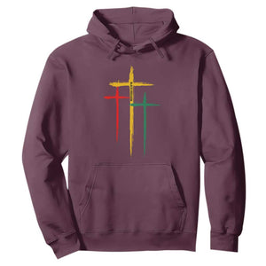 Cross Christian Juneteenth Hoodie African Black Freedom Day 1865 TS01 Maroon Printyourwear