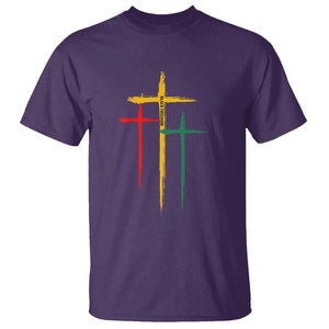 Cross Christian Juneteenth T Shirt African Black Freedom Day 1865 TS01 Purple Printyourwear