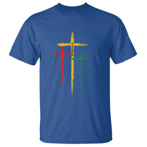 Cross Christian Juneteenth T Shirt African Black Freedom Day 1865 TS01 Royal Blue Printyourwear