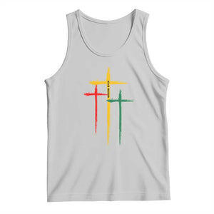 Christian Cross Juneteenth Tank Top African Black Freedom Day 1865 TS01 Ash Print Your Wear