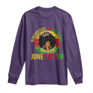 Vintage Juneteenth Long Sleeve Shirt Remembering My Ancestors TS01 Purple Print Your Wear