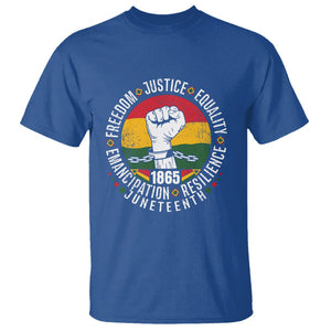 Juneteenth Fist T Shirt Freedom Justice Equality Emancipation Resilience TS01 Royal Blue Printyourwear