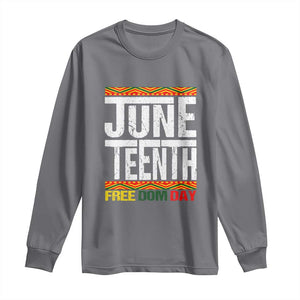 Juneteenth Freedom Day Long Sleeve Shirt Since 1865 Black History Month TS01 Charcoal Print Your Wear