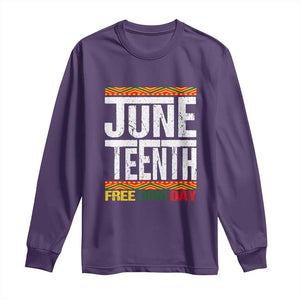 Juneteenth Freedom Day Long Sleeve Shirt Since 1865 Black History Month TS01 Purple Print Your Wear