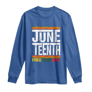 Juneteenth Freedom Day Long Sleeve Shirt Since 1865 Black History Month TS01 Royal Blue Print Your Wear