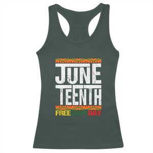 Juneteenth Freedom Day Racerback Tank Top Since 1865 Black History Month TS01 Dark Forest Green Print Your Wear