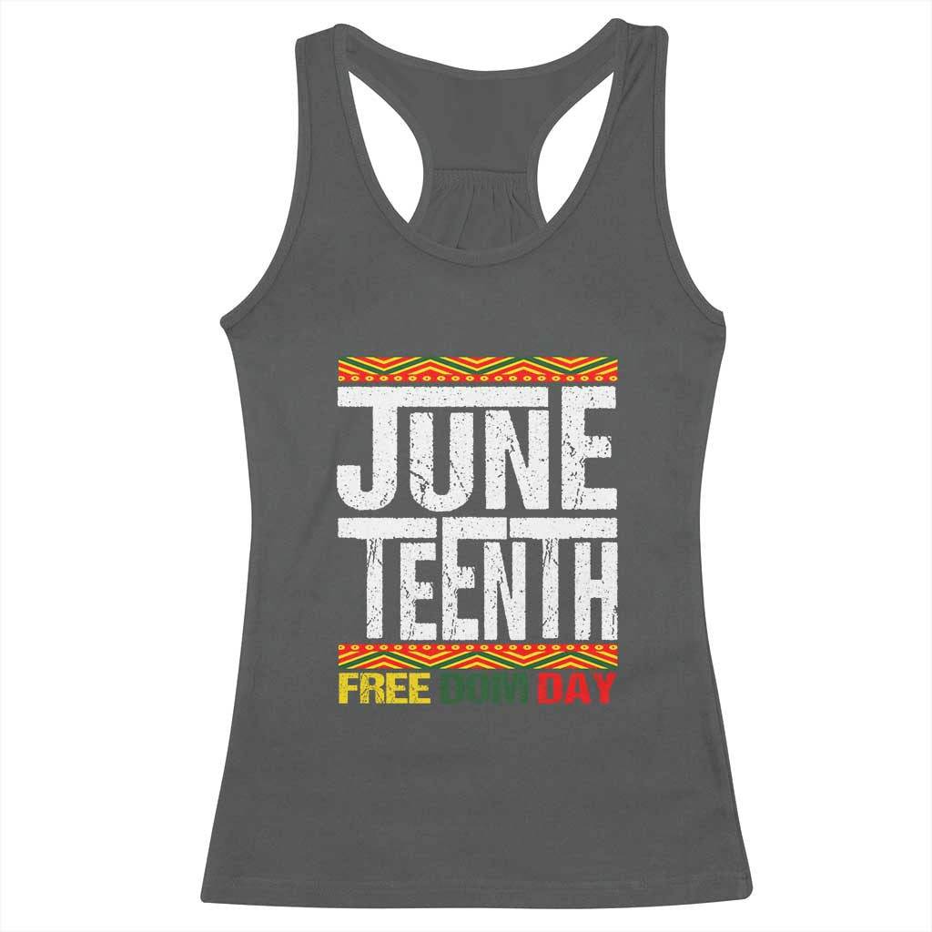 Juneteenth Freedom Day Racerback Tank Top Since 1865 Black History Month TS01 Dark Heather Print Your Wear