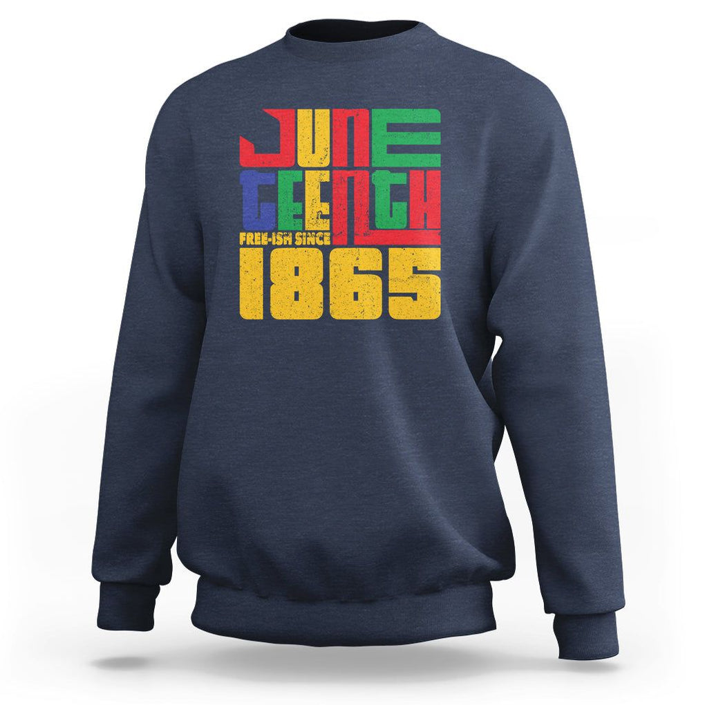 Vintage Free Ish Since 1865 Sweatshirt TS01 Navy Printyourwear