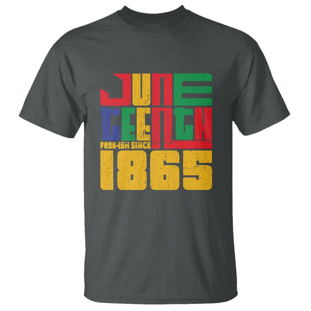 Vintage Free Ish Since 1865 T Shirt TS01 Dark Heather Printyourwear