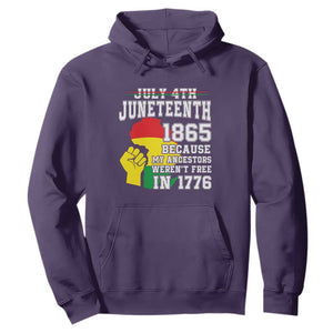 July 4th Juneteenth 1865 Because My Ancestors Hoodie TS01 Purple Printyourwear