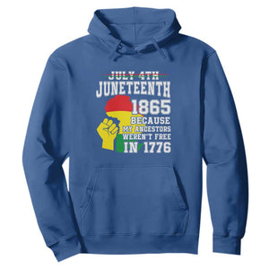 July 4th Juneteenth 1865 Because My Ancestors Hoodie TS01 Royal Blue Printyourwear