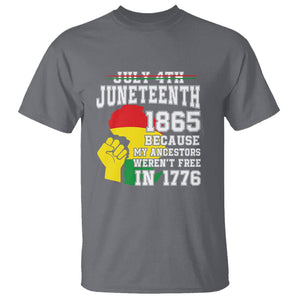 July 4th Juneteenth 1865 Because My Ancestors T Shirt TS01 Charcoal Printyourwear