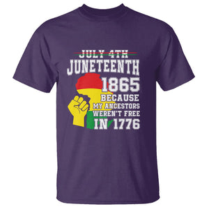 July 4th Juneteenth 1865 Because My Ancestors T Shirt TS01 Purple Printyourwear