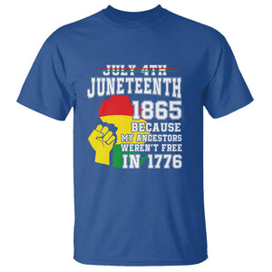 July 4th Juneteenth 1865 Because My Ancestors T Shirt TS01 Royal Blue Printyourwear