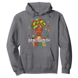 Melanin Queen Hoodie 1865 Juneteenth Celebrate African American Freedom Day for Women TS01 Charcoal Printyourwear