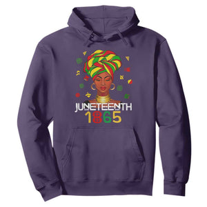 Melanin Queen Hoodie 1865 Juneteenth Celebrate African American Freedom Day for Women TS01 Purple Printyourwear