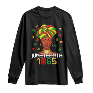 Melanin Queen Long Sleeve Shirt 1865 Juneteenth Celebrate African American Freedom Day TS01 Black Print Your Wear