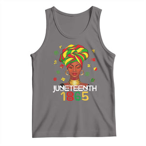 Melanin Queen Tank Top 1865 Juneteenth Celebrate African American Freedom Day TS01 Deep Heather Print Your Wear