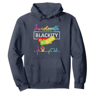 Juneteenth Hoodie Blackity Heartbeat TS01 Navy Printyourwear