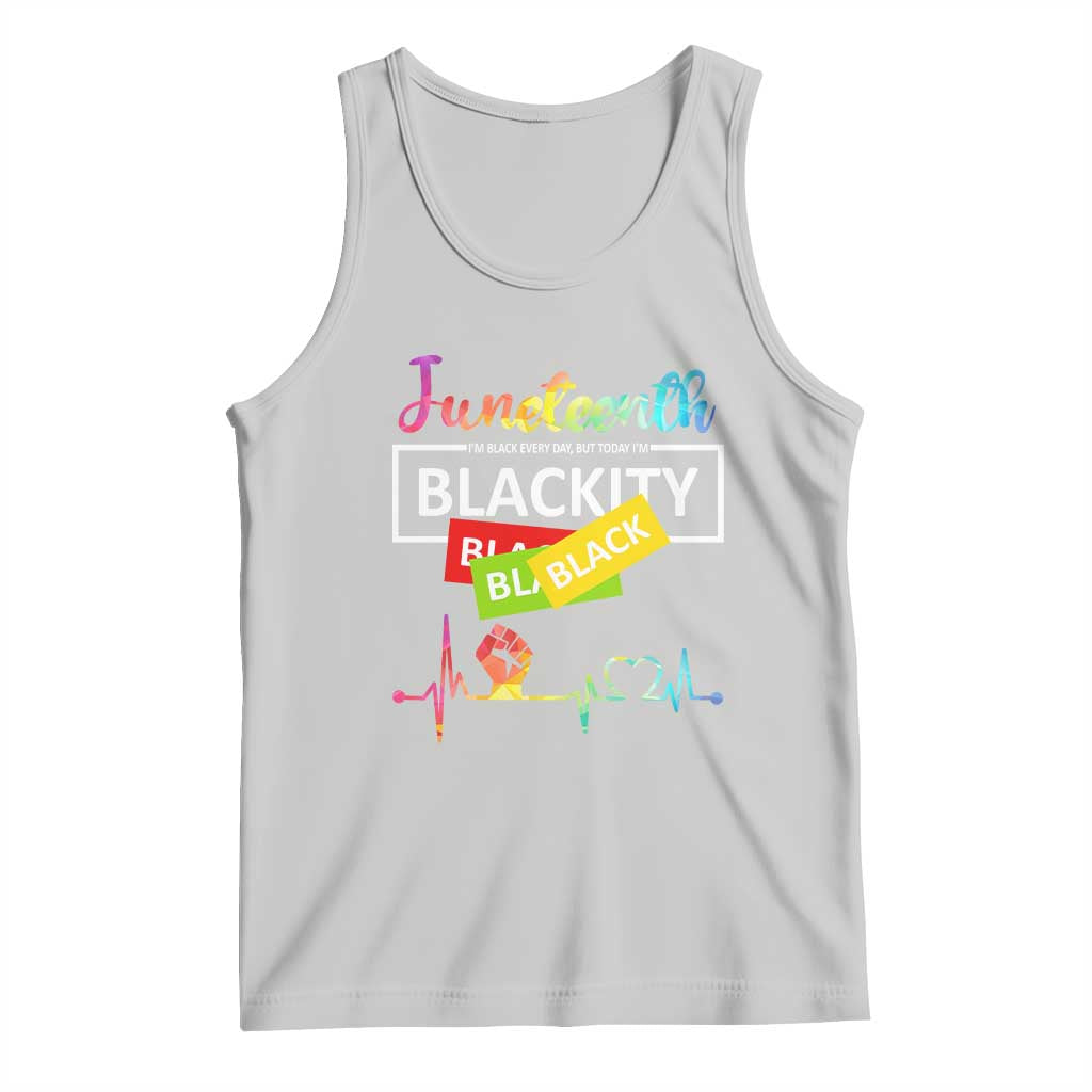 Juneteenth 1865 Tank Top Blackity Heartbeat TS01 Ash Print Your Wear
