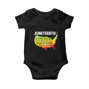 Black History Baby Onesie With African Map Juneteenth Celebration TS01 Black Print Your Wear