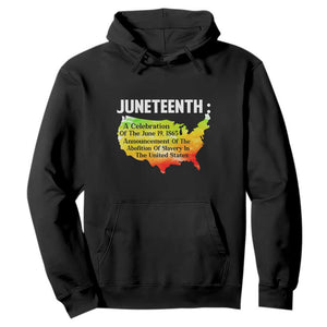 Black History Themed Hoodie With African Map Juneteenth Celebrates TS01 Black Printyourwear