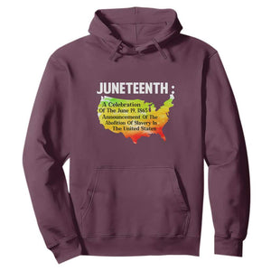 Black History Themed Hoodie With African Map Juneteenth Celebrates TS01 Maroon Printyourwear