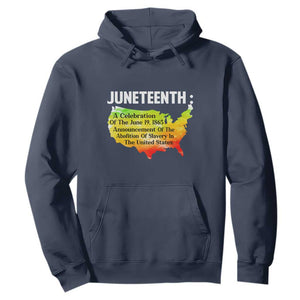 Black History Themed Hoodie With African Map Juneteenth Celebrates TS01 Navy Printyourwear