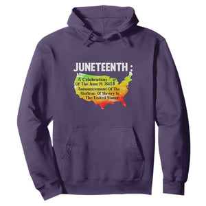 Black History Themed Hoodie With African Map Juneteenth Celebrates TS01 Purple Printyourwear