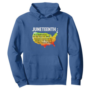 Black History Themed Hoodie With African Map Juneteenth Celebrates TS01 Royal Blue Printyourwear