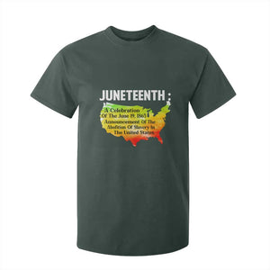 Black History T Shirt For Kid With African Map Juneteenth Celebration TS01 Dark Forest Green Print Your Wear