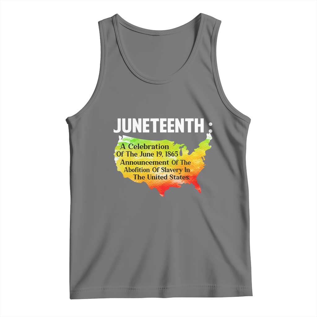 Black History Tank Top With African Map Juneteenth Celebration TS01 Black Heather Print Your Wear