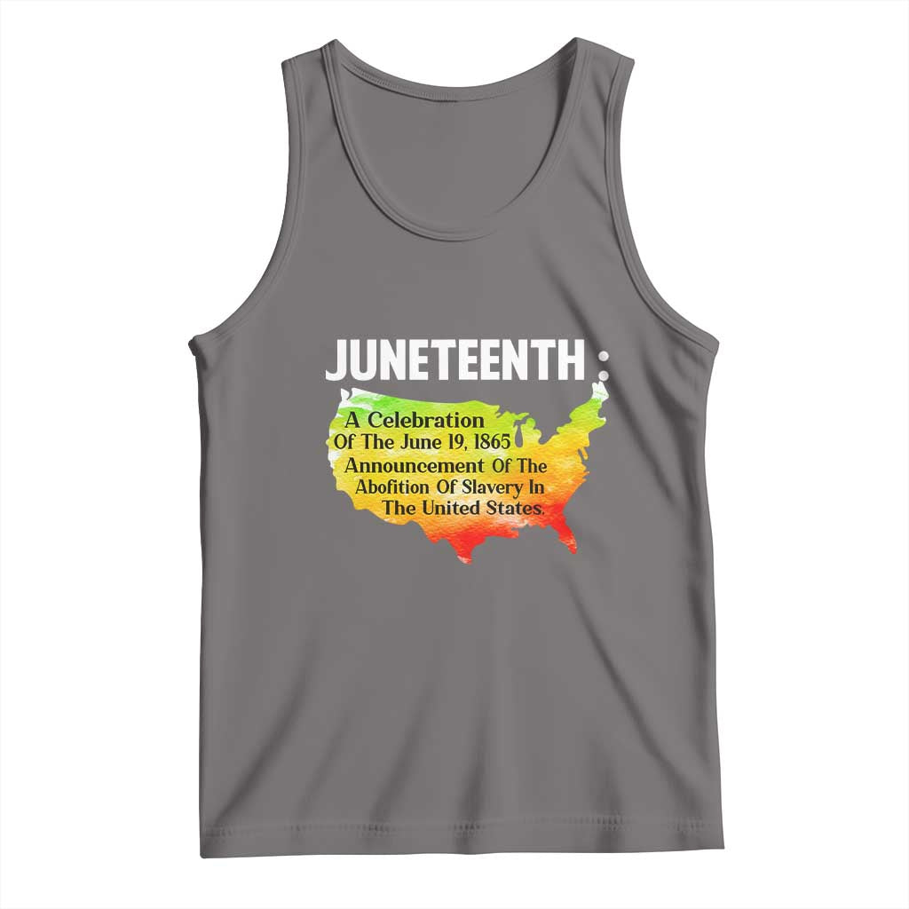 Black History Tank Top With African Map Juneteenth Celebration TS01 Deep Heather Print Your Wear
