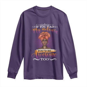 Juneteenth Pride Long Sleeve Shirt You'd Be Awesome Black History Month TS01 Purple Print Your Wear