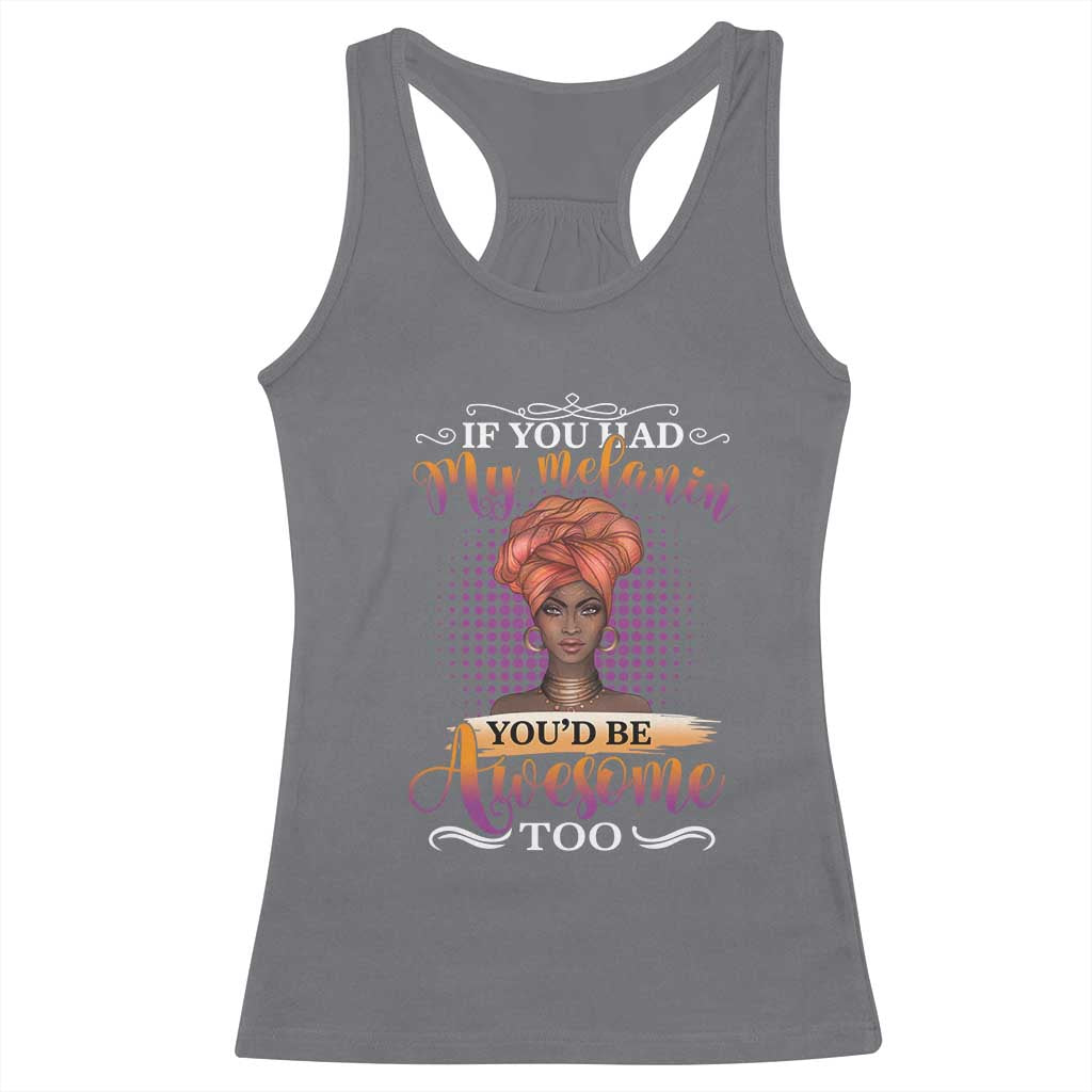 Juneteenth Pride Racerback Tank Top You'd Be Awesome Black History Month TS01 Charcoal Print Your Wear