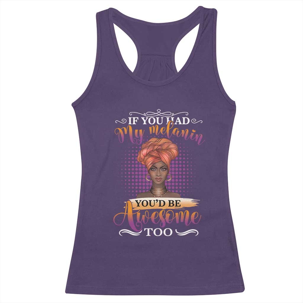 Juneteenth Pride Racerback Tank Top You'd Be Awesome Black History Month TS01 Purple Print Your Wear