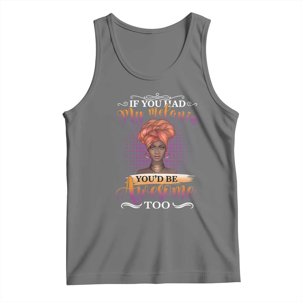 Juneteenth Pride Tank Top You'd Be Awesome Black History Month TS01 Black Heather Print Your Wear