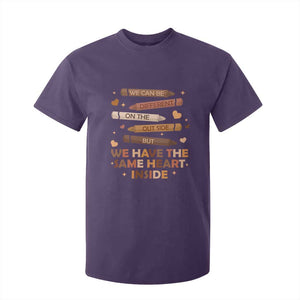 Black Pride Teaching T Shirt For Kid For Teacher We Have The Same Heart Inside BHM African American TS01 Purple Print Your Wear