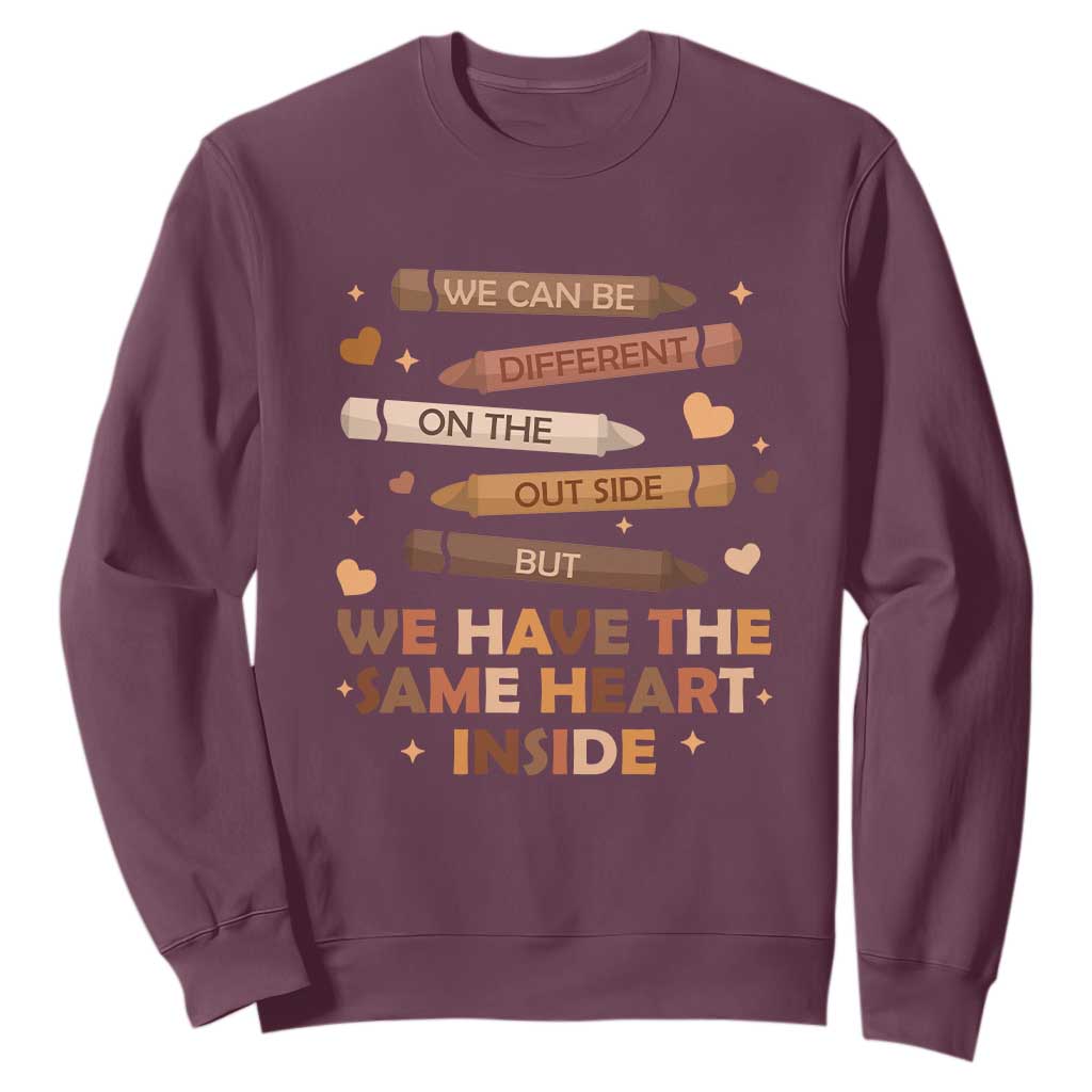 Same Heart Black History Month African American Sweatshirt For Teacher TS01 Maroon Printyourwear
