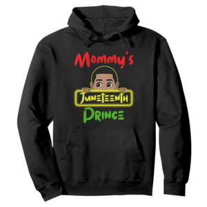 Mommy's Juneteenth Prince Funny Hoodie TS01 Black Printyourwear