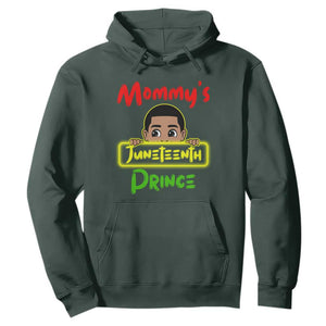 Mommy's Juneteenth Prince Funny Hoodie TS01 Dark Forest Green Printyourwear