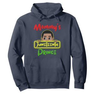 Mommy's Juneteenth Prince Funny Hoodie TS01 Navy Printyourwear