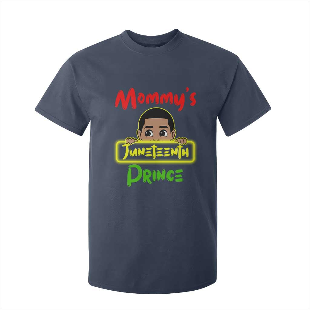 Mommy's Juneteenth Prince T Shirt For Kid Black Boy TS01 Navy Print Your Wear