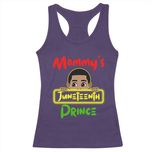 Mommy's Juneteenth Prince Racerback Tank Top Black Boy TS01 Purple Print Your Wear