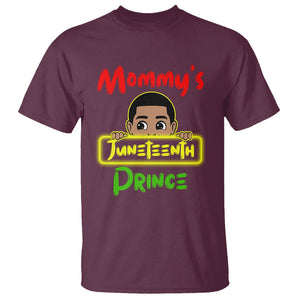 Mommy's Juneteenth Prince Funny T Shirt TS01 Maroon Printyourwear