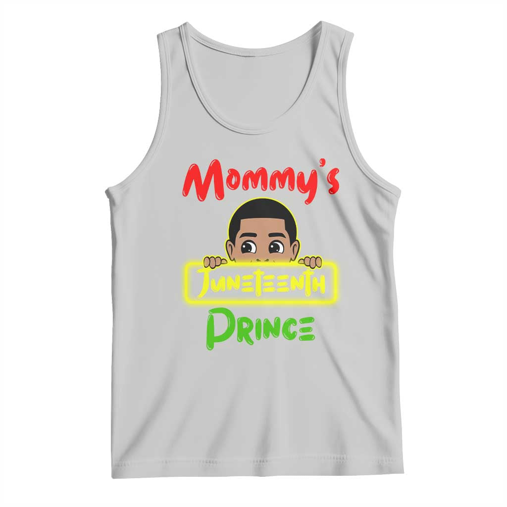 Mommy's Juneteenth Prince Tank Top Black Boy TS01 Ash Print Your Wear