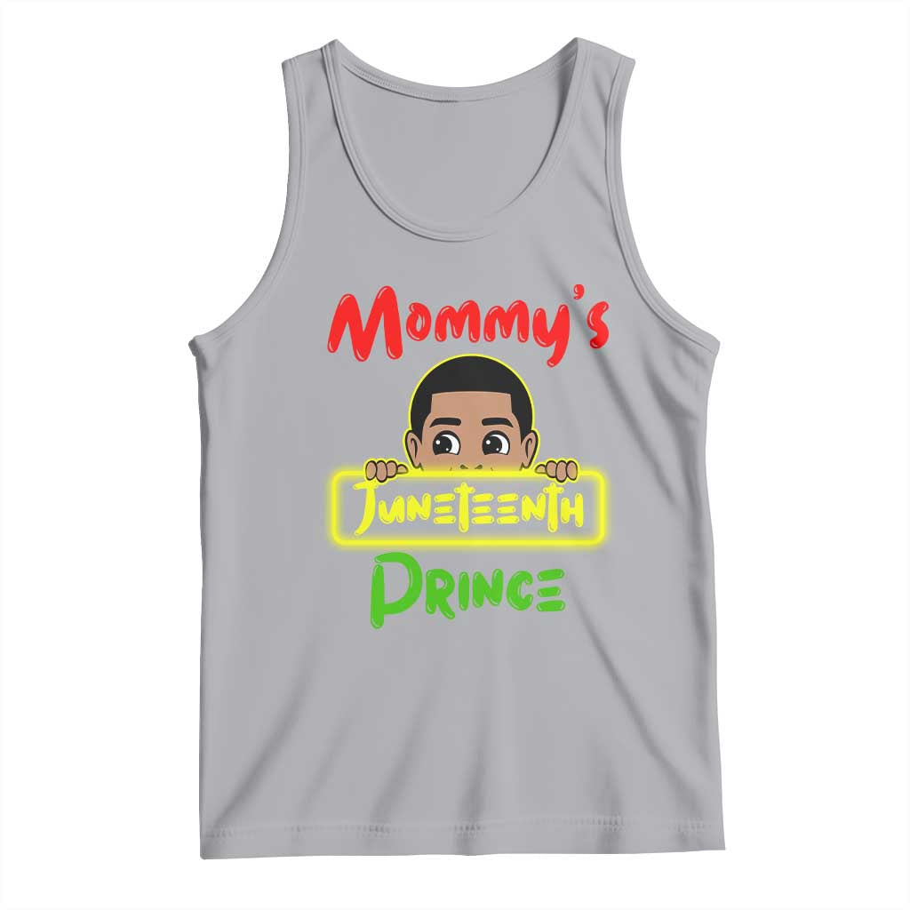 Mommy's Juneteenth Prince Tank Top Black Boy TS01 Athletic Heather Print Your Wear